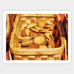 Ginger Snap Cookies in Basket Sticker